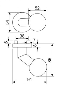 Ajtólabda Richter KNOB 02