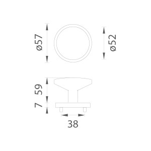 Ajtólabda MP ORTICA - R 7S (CUM PVD - Matt réz)