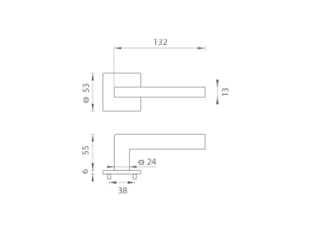 Ajtószerelvények MP - PRIMA - HR SQ6 (T - Titanium)