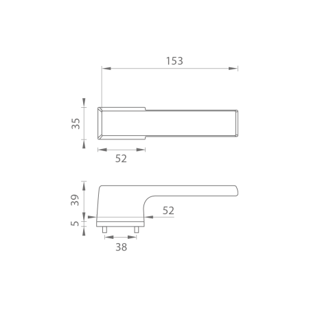 Ajtószerelvények MP TI - MELODY - RT5 3099 (T - Titanium)