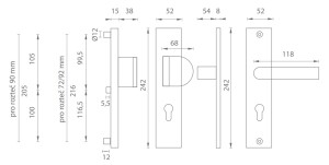 Biztonsági szerelvények MP AXA - ATLAS2 (F6 - Inox elox)