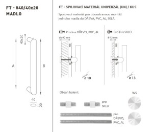 MP FT - KANULCS kód K40 40x20 mm UN (WS - Fehér matt) - db