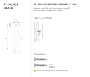 AJTÓKINCS MP kód K02 Ø 25 mm ST - db (BN - Szálcsiszolt rozsdamentes acél)