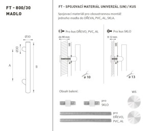 AJTÓKINCS MP kód K00 Ø 30 mm UN - db (WS - Fehér matt)