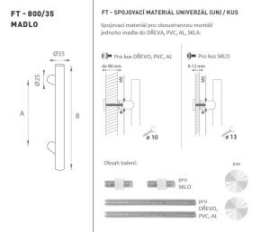 AJTÓKINCS MP kód K00 Ø 35 mm UN - db (WS - Fehér matt)