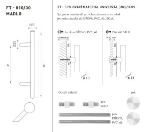 AJTÓKINCS MP kód K10 Ø 30 mm UN - db (WS - Fehér matt)