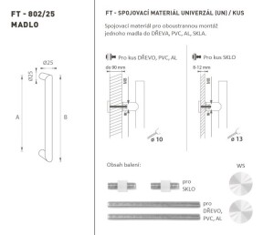 AJTÓKINCS MP kód K02 Ø 25 mm UN - db (WS - Fehér matt)