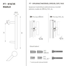 AJTÓKINCS MP kód K10 Ø 35 mm SP - db (BN - Szálcsiszolt rozsdamentes acél)