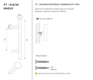 AJTÓKINCS MP kód K10 Ø 35 mm ST - db (BN - Szálcsiszolt rozsdamentes acél)