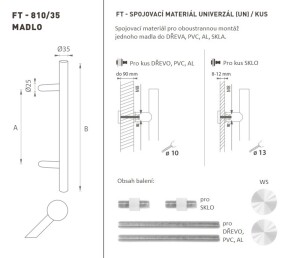 AJTÓKINCS MP kód K10 Ø 35 mm UN - db (WS - Fehér matt)