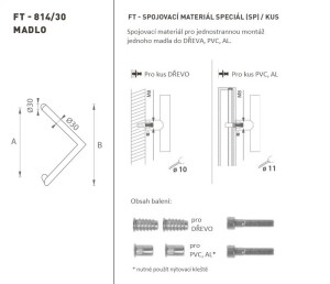 AJTÓKINCS MP kód K14 Ø 30 mm SP - db (WS - Fehér matt)