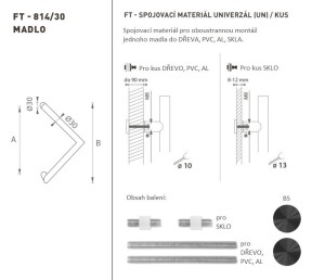 AJTÓKINCS MP kód K14 Ø 30 mm UN - db (BS - Matt fekete)