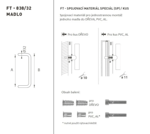 AJTÓKINCS MP kód K38 Ø 32 mm SP - db (BS - Matt fekete)