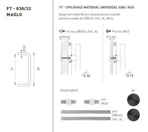 AJTÓKINCS MP kód K38 Ø 32 mm UN - db (BS - Matt fekete)