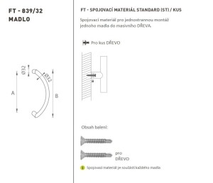 AJTÓKINCS MP kód K39 Ø 32 mm ST - db (WS - Fehér matt)