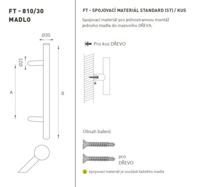 AJTÓKINCS MP kód K10 Ø 30 mm ST - db (BN - Szálcsiszolt rozsdamentes acél)