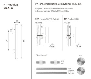 AJTÓKINCS MP kód K31 25x25 mm UN - db (BN - Szálcsiszolt rozsdamentes acél)