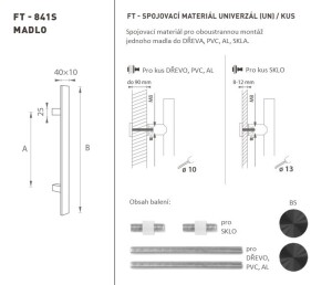 AJTÓKINCS MP kód K41S 40x10 mm UN - db (BS - Matt fekete)