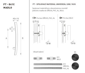 AJTÓKINCS MP kód K41C 40x10 mm UN - db (BS - Matt fekete)