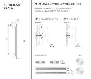 AJTÓKINCS MP kód K02K 25x25 mm UN - db (WS - Fehér matt)