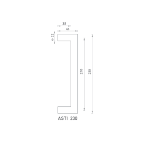 MP Asti 230 kilincs (ANT - Antracit)