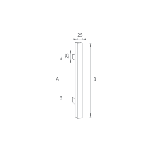 AJTÓKINCS MP kód K31 25x25 mm ST - db (BN - Szálcsiszolt rozsdamentes acél)