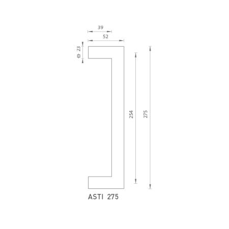 MP Asti 275 ajtókilincs (ANT - Antracit)