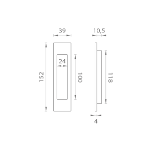 SQUARE SHELLS MP 039 furat nélkül (BS - Matt fekete)