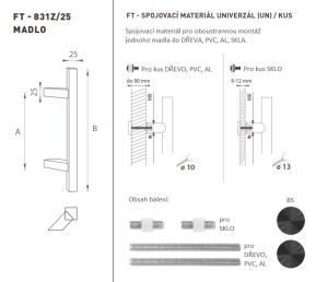 AJTÓKINCS MP kód K31Z 25x25 mm UN - db (BS - Matt fekete)