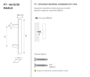 AJTÓKINCS MP kód K41Z 40x10 mm ST - db (BN - Szálcsiszolt rozsdamentes acél)