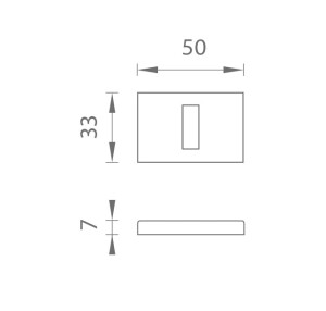 Ajtó rozetta MP - RT 7S (NP - Nikkelgyöngy)