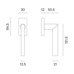 Euro ablakkilincs MP PRIMULA - HR 7S (T - Titan)