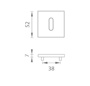 Ajtó rozetta MP - HR 7S (NP - Nikkelgyöngy)