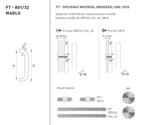 AJTÓKINCS MP kód K01 Ø 32 mm UN - db (BN - Szálcsiszolt rozsdamentes acél)