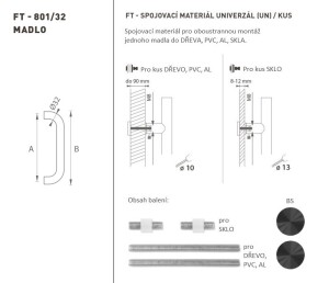 AJTÓKINCS MP kód K01 Ø 32 mm UN - db (BS - Matt fekete)