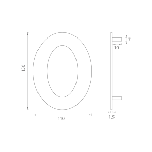 Házszám MP - 150 mm - 5