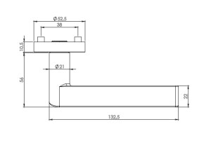 Ajtószerelvények MP - GK - LEAF LIGHT - R (bársonyszürke)