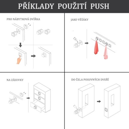 Fogantyú MP PUSH HR (CP - krómgyöngy)