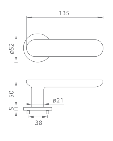 Ajtószerelvények MP TI - NELA - R 4158 5S (T - Titán)