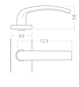 Ajtószerelvények ACT Beta HR (CHROME)