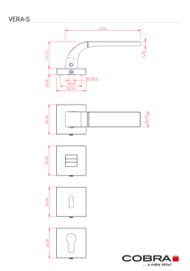 Ajtószerelvények COBRA VERA-S (ONS - matt nikkel)