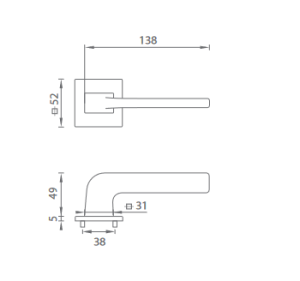 Ajtószerelvények MP Dara HR 4007 5 S (OLS)