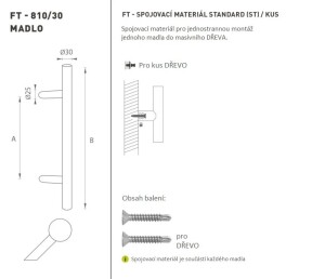 AJTÓKINCS kód K10 Ø 30 mm ST - db (BS - Matt fekete)