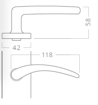 Ajtó vasalat ACT Viola (fekete)