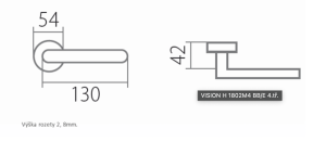 Ajtószerelvények TWIN VISION C 1802 FL (CM)