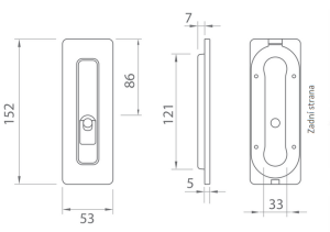 Ház tolóajtóhoz MP TI 4181 5S - WC (BS)