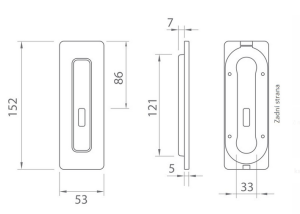 Tolóajtó héjak MP TI 4181 5S - BB (WS)