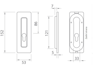 Ház tolóajtóhoz MP TI 4181 5S - PZ (OLV)