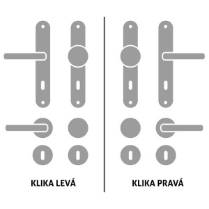 Ajtó vasalat HOLAR WSS 00, pajzs (fehér)