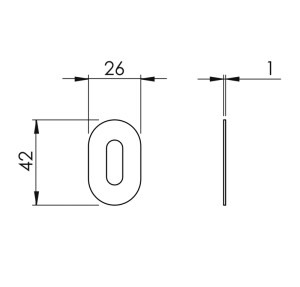 Ajtó rozetta MP 1UOR BB